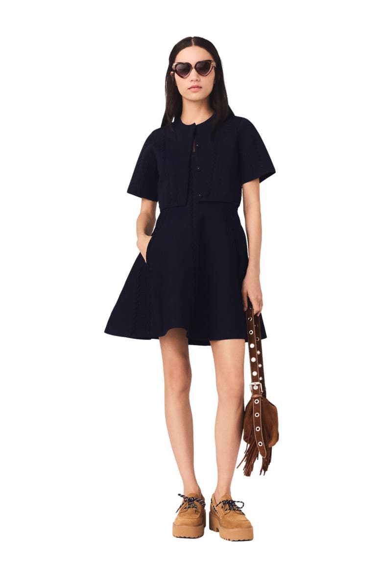 Cropped cardigan, Main, color, Navy