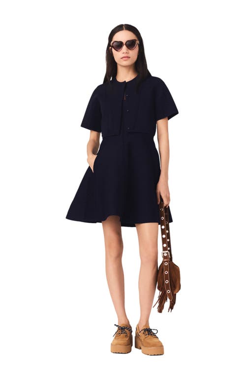 maje Cropped cardigan in Navy at Nordstrom, Size Small