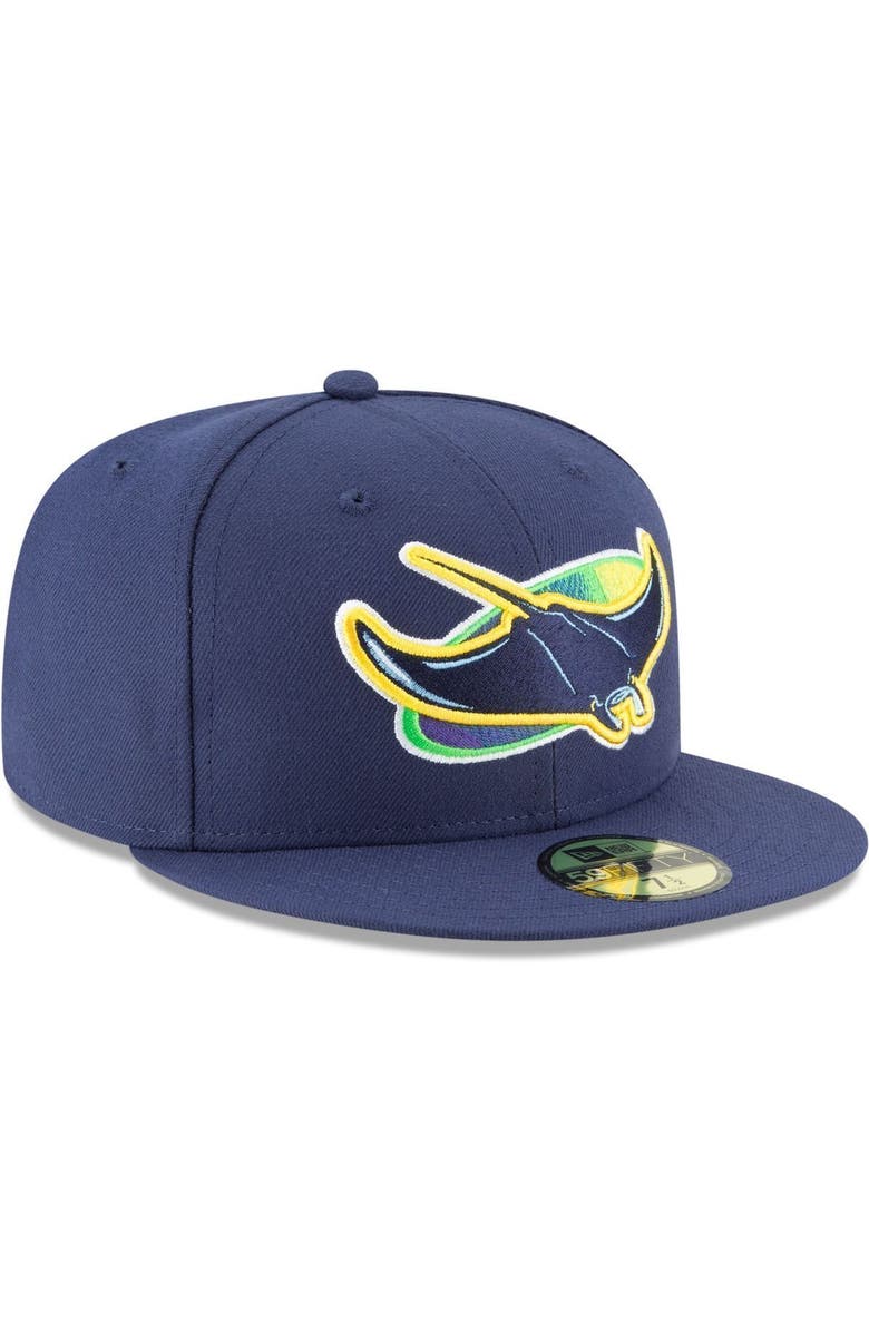 New Era Men's New Era Navy Tampa Bay Rays Alternate Authentic Collection On-Field 59FIFTY Fitted Hat, Alternate, color, Navy
