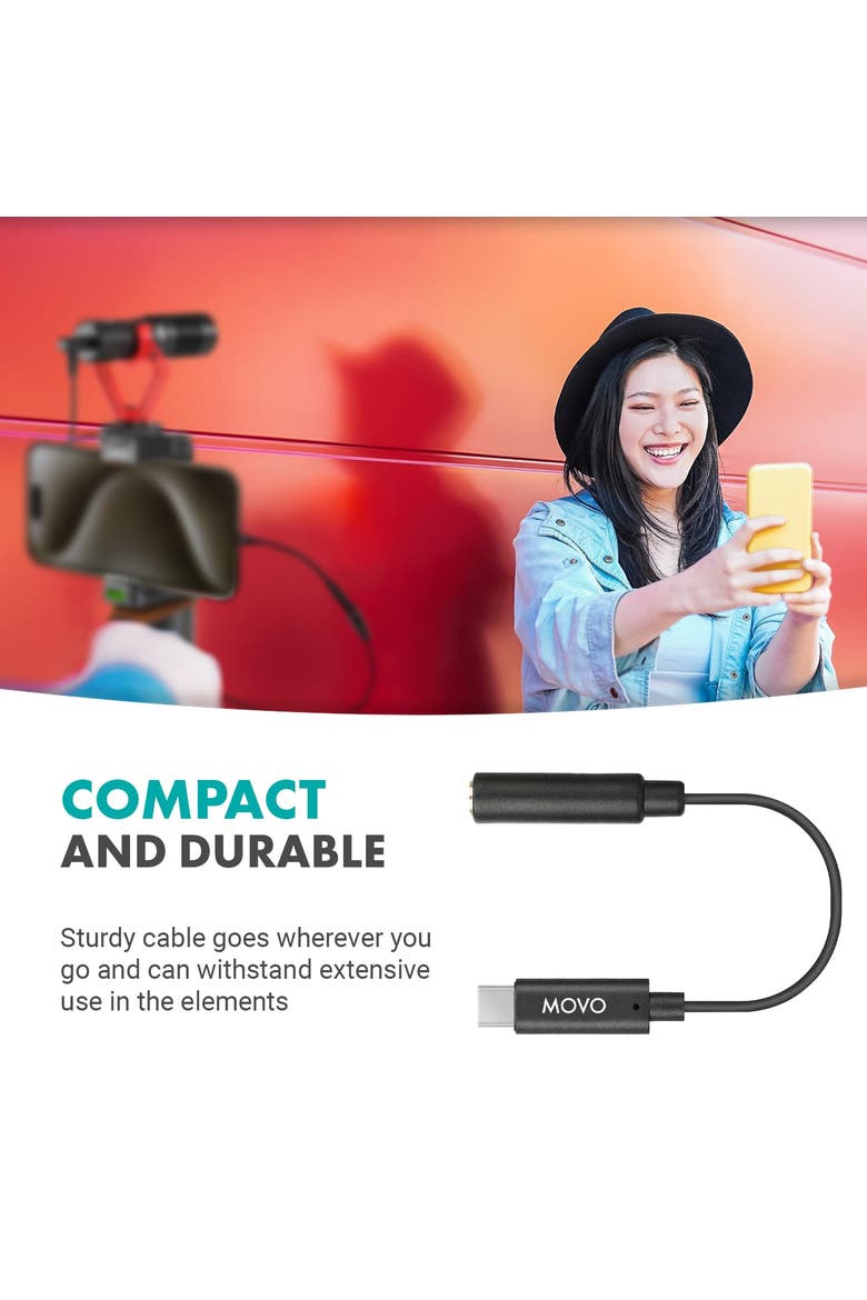Female 3.5mm TRRS Microphone Adapter Cable to USB-C Connector Dongle, Alternate, color, Black