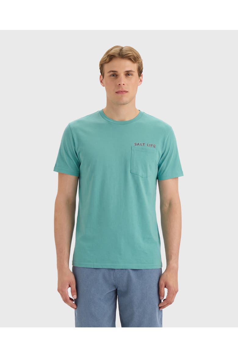 Offshore Catch Short Sleeve Tee, Main, color, OCEAN SPRAY