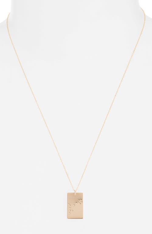 Set & Stones Zodiac Constellation Pendant Necklace In Gold