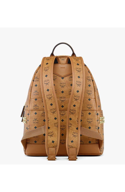 Mcm Stark Side Studs Backpack In Brown