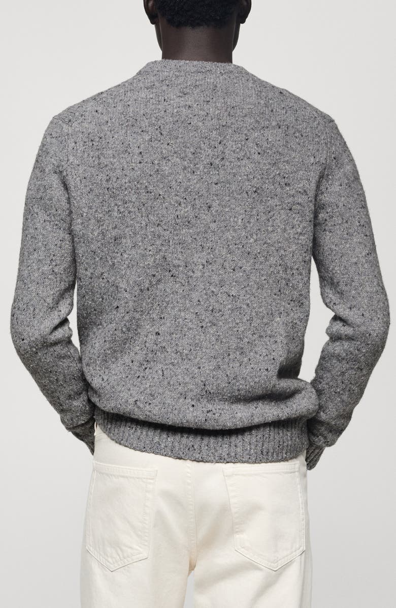MANGO Nep Crewneck Sweater, Alternate, color,