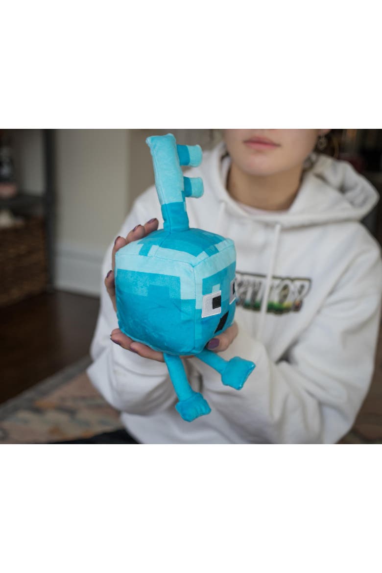 Minecraft Dungeons Happy Explorer Series Diamond Key Golem Plush Toy | 7 Inches, Alternate, color, Blue