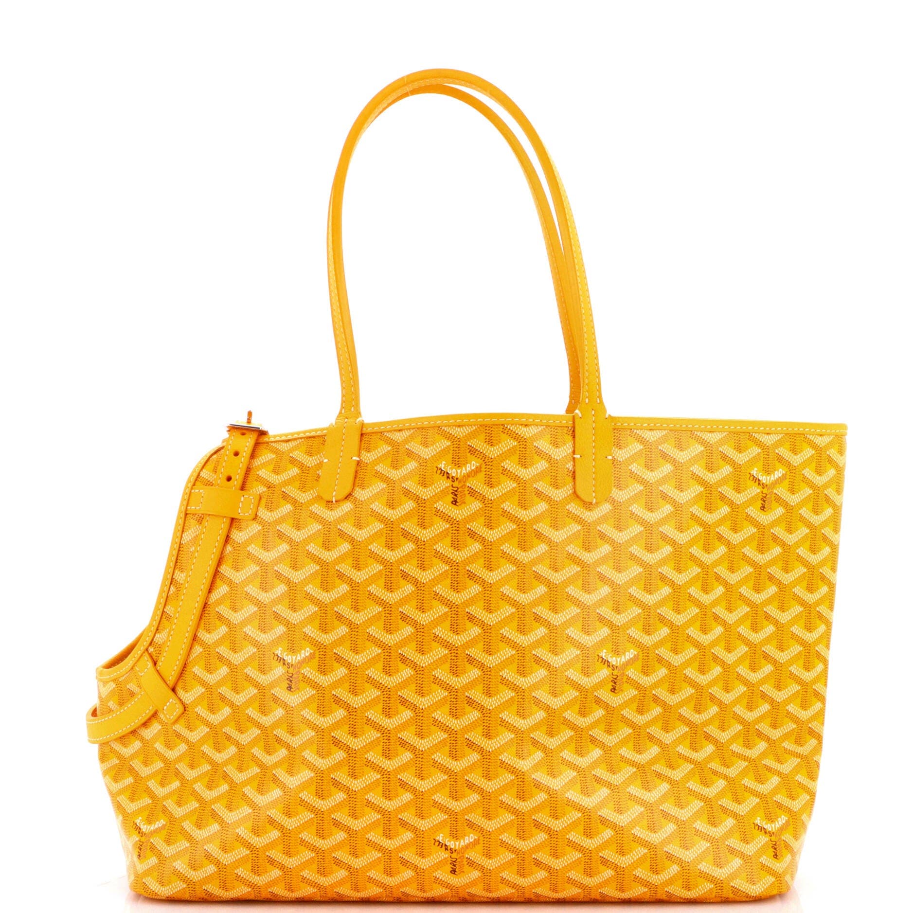 Chien Gris Pet Carrier Tote Coated Canvas, Main, color, Yellow