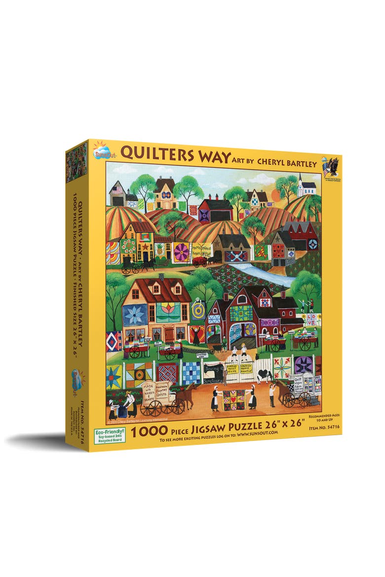 Quilter's Way 1000 piece Jigsaw Puzzle for Adults, Main, color, Multicolor