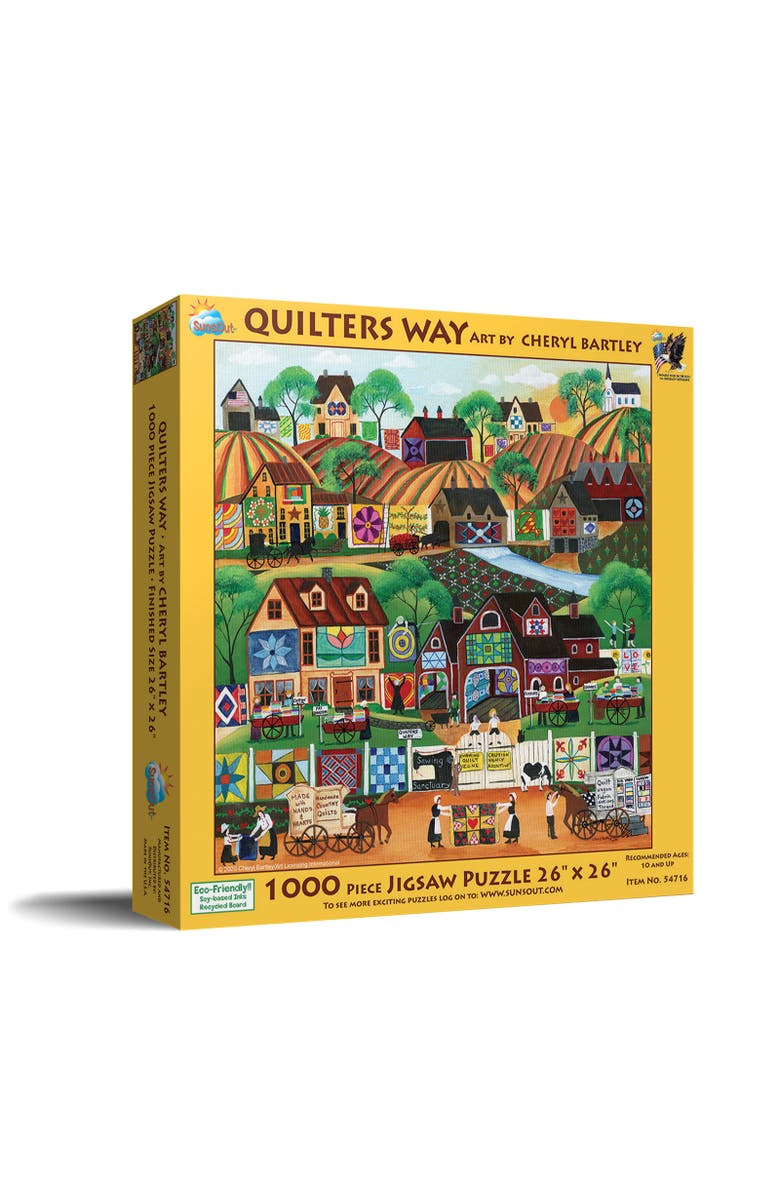 Sunsout Quilter's Way 1000 piece Jigsaw Puzzle for Adults, Main, color, Multicolor