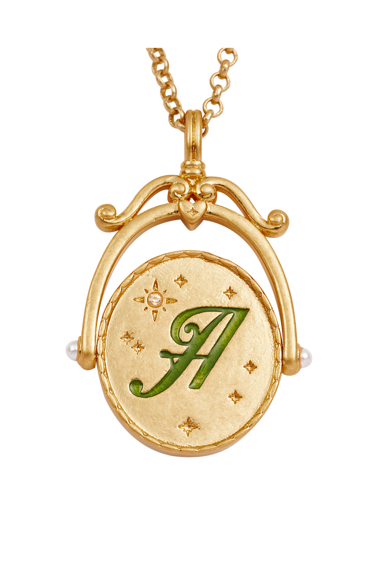 A Initial Anemone Gold Spinner Chain Necklace, Alternate, color, Gold
