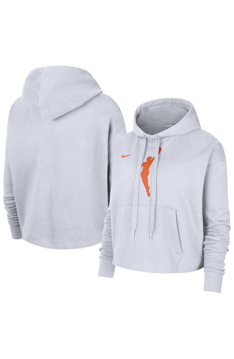 Nike Women's Nike White WNBA Logowoman Team 13 Cropped Pullover Hoodie, Alternate, color, White