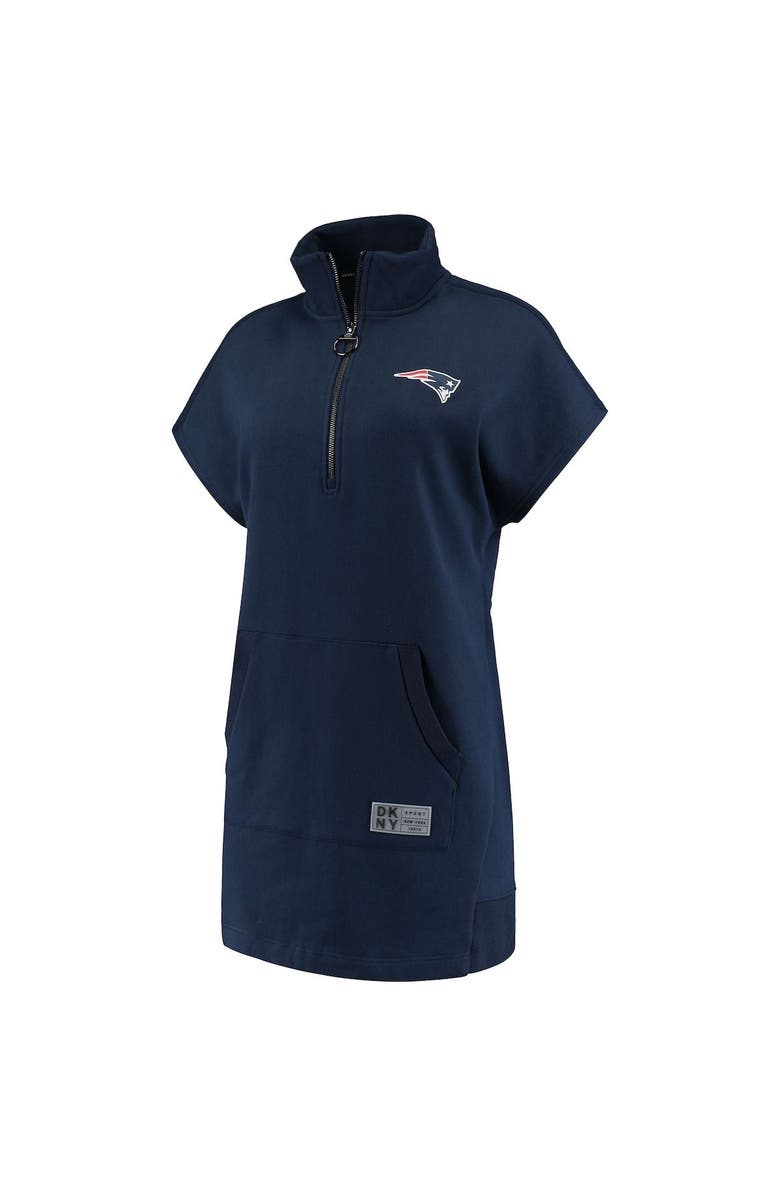 DKNY SPORT Women's DKNY Sport Navy New England Patriots Naomi Quarter-Zip Sneaker Dress, Alternate, color, 