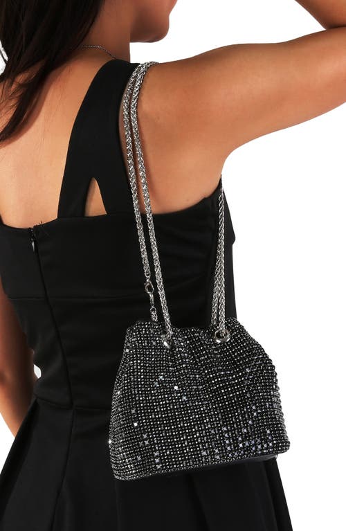 Berness Rhinestone Bucket Bag In Black