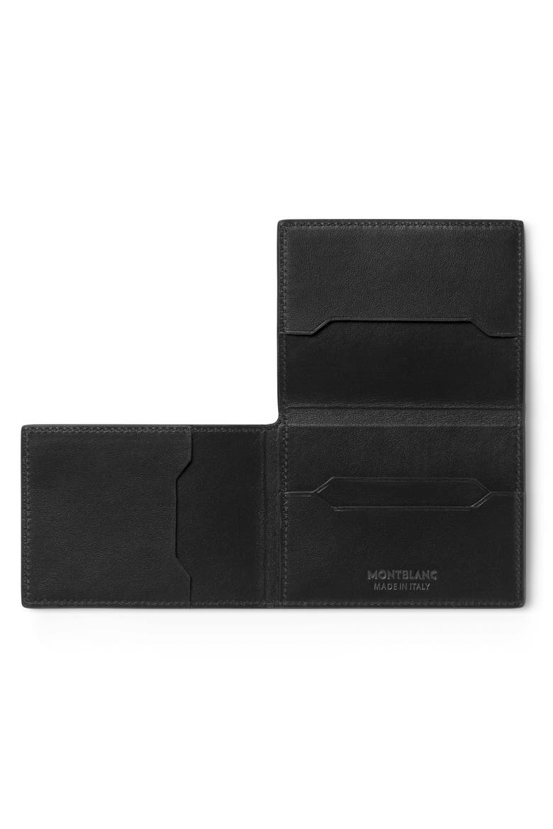 Soft Trifold Leather Card Holder, Alternate, color, BLACK