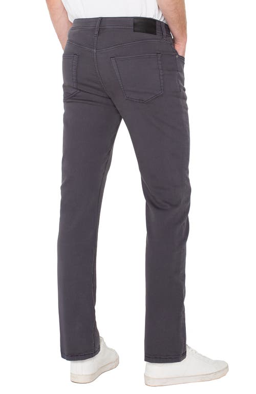 Liverpool Kingston Modern Slim Straight Leg Twill Pants In Gray