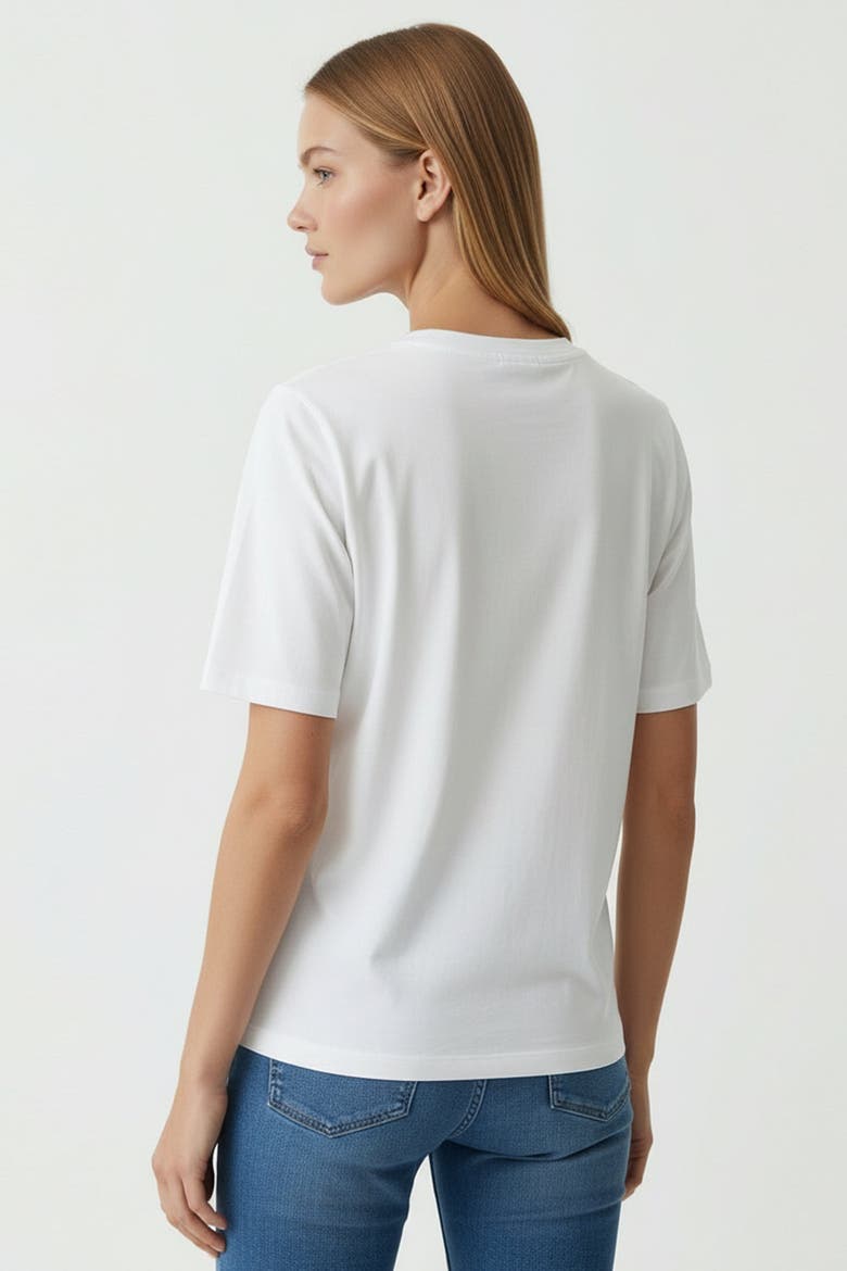 Limaara Short Sleeve Embroidered Cotton T, Alternate, color, Blue White