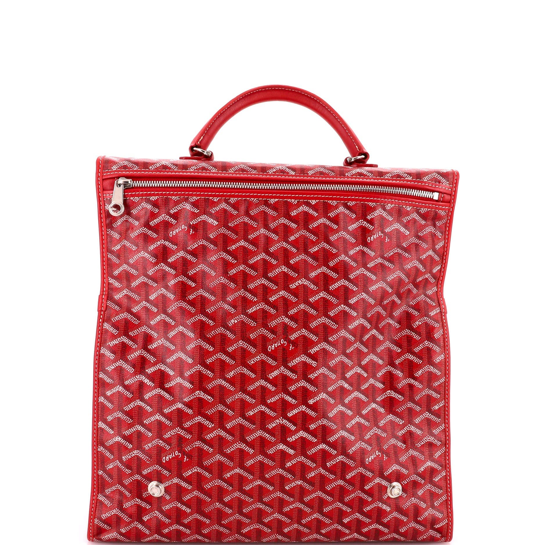 Saint Leger Briefcase Backpack Coated Canvas, Alternate, color, Red