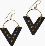 Nickel & Suede Sutton Earrings