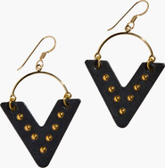 Nickel & Suede Sutton Earrings