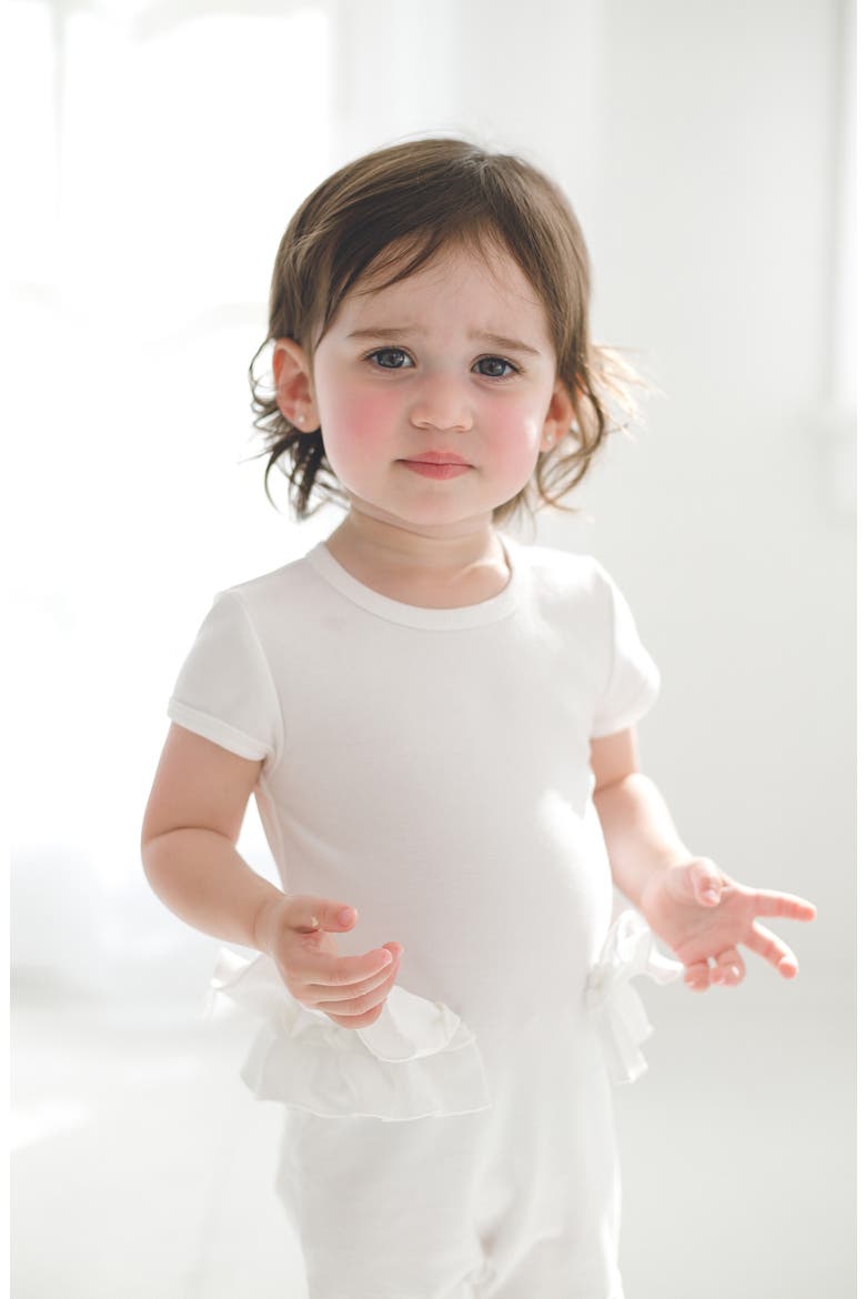 Frilled Ruffle Waist Romper, Alternate, color, WHITE