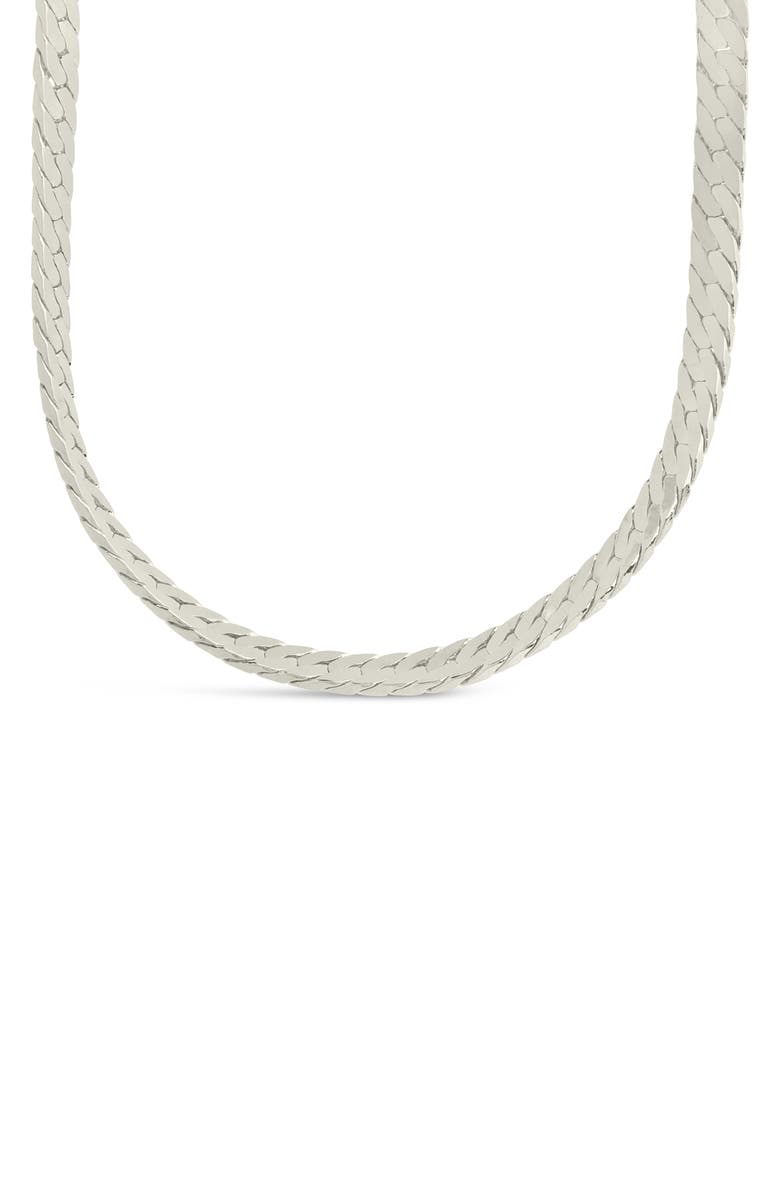 Sterling Forever Bentley Chain Necklace, Alternate, color, Silver