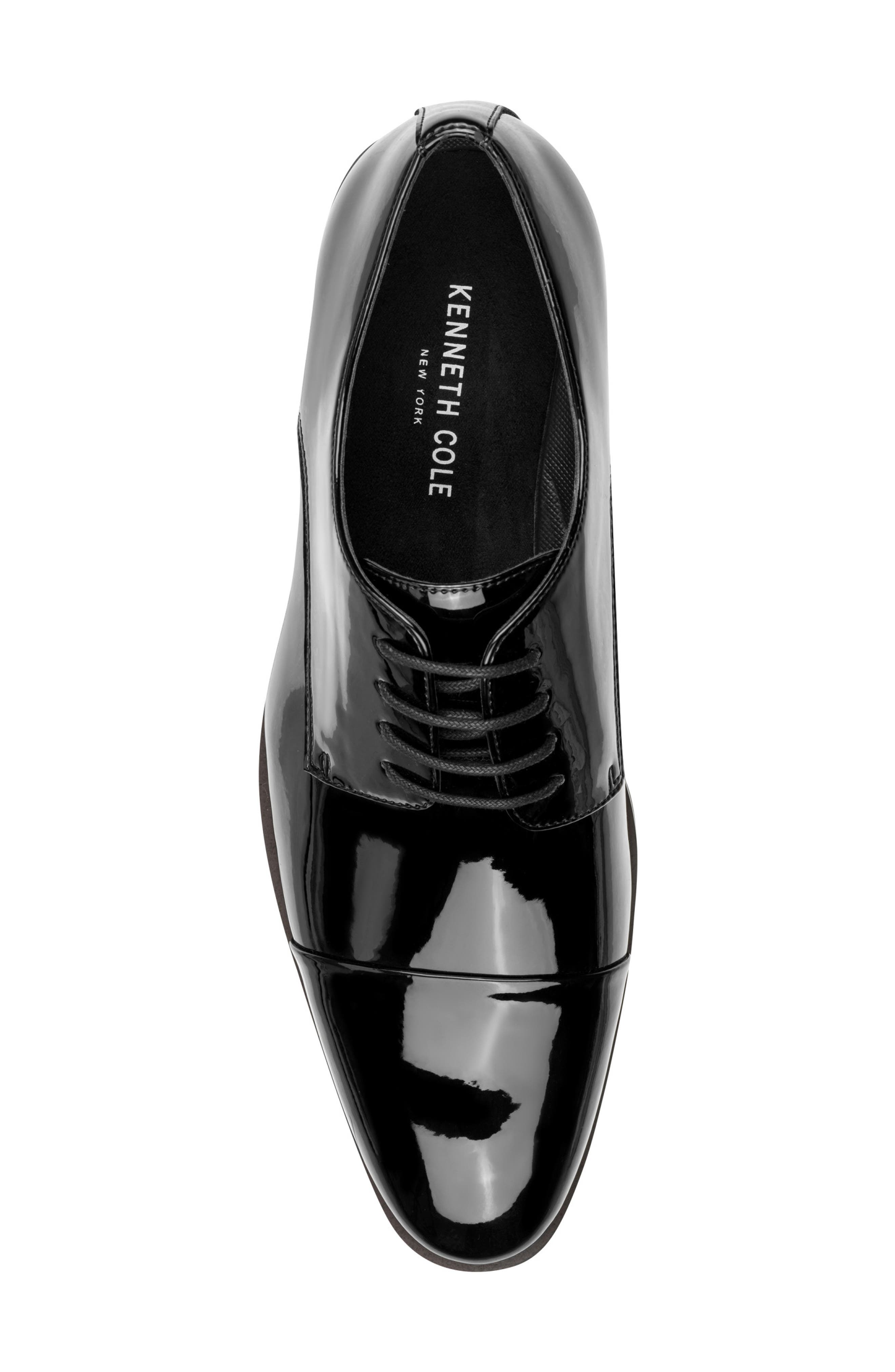 Kenneth Cole New York Henzer Patent Cap Toe Derby, Alternate, color, Black Patent