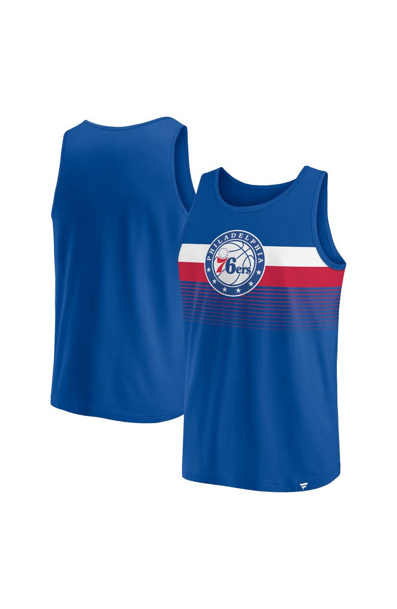 FANATICS Men's Fanatics Branded Royal Philadelphia 76ers Wild Game Tank Top, Main, color, Royal