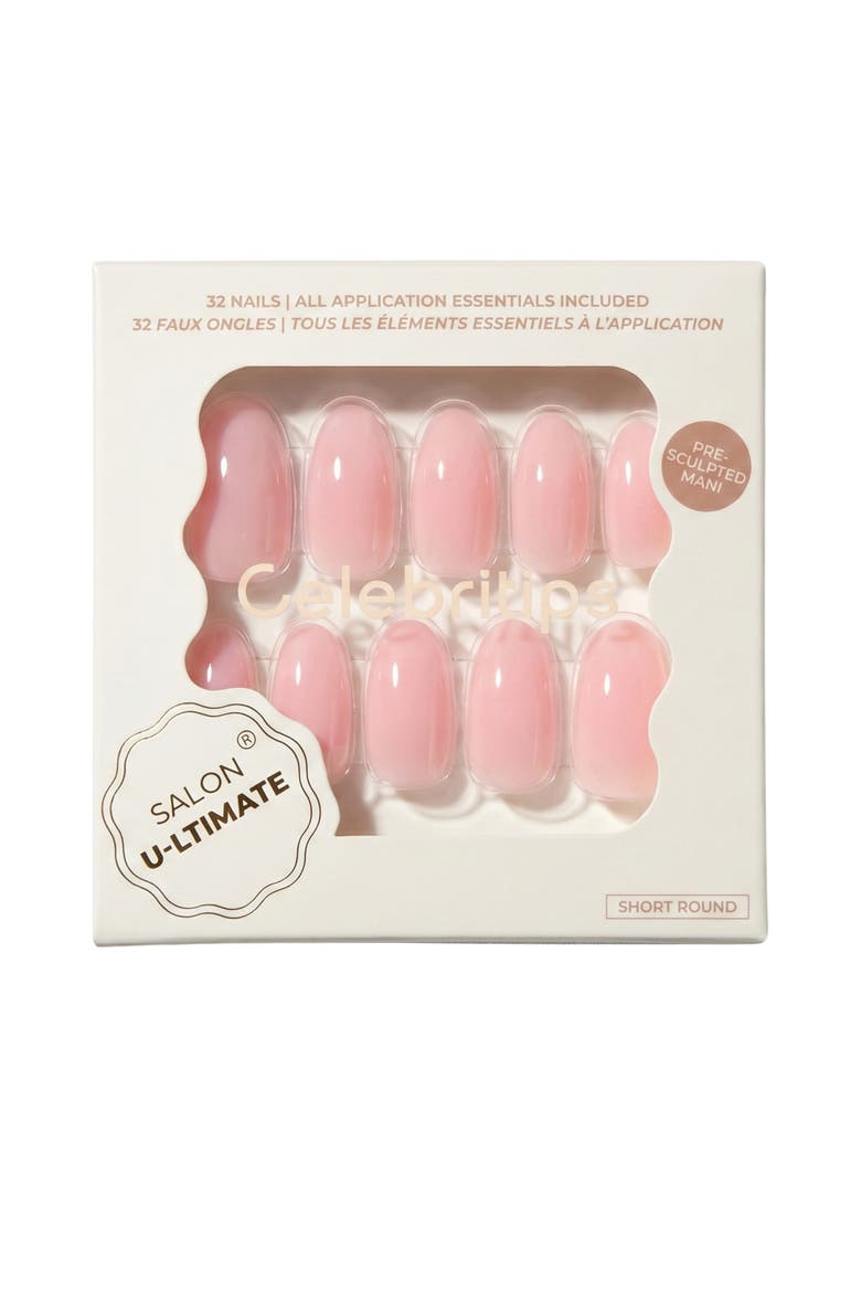 Salon U-ltimate Short Almond Press-On Nails, Main, color, SHORT ROUND