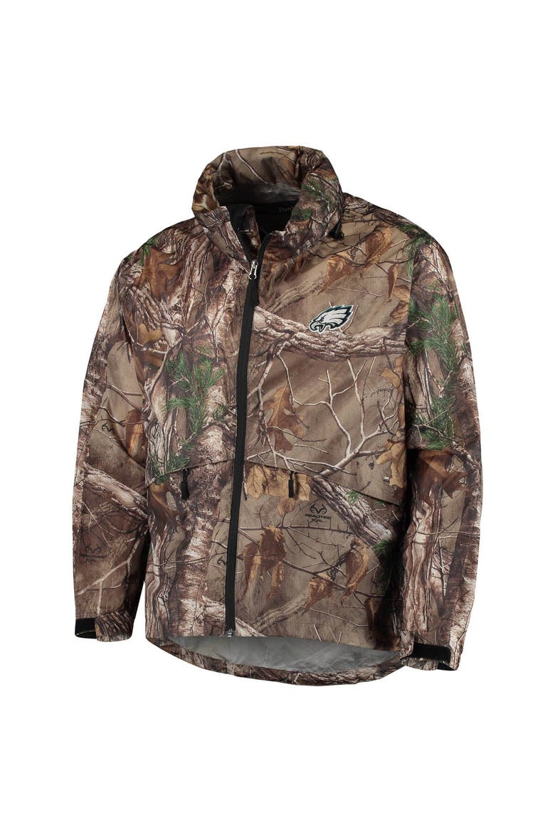 Men's Dunbrooke Realtree Camo Philadelphia Eagles Circle Sportsman Waterproof Packable Full-Zip Jacket, Alternate, color, Realtree Camo