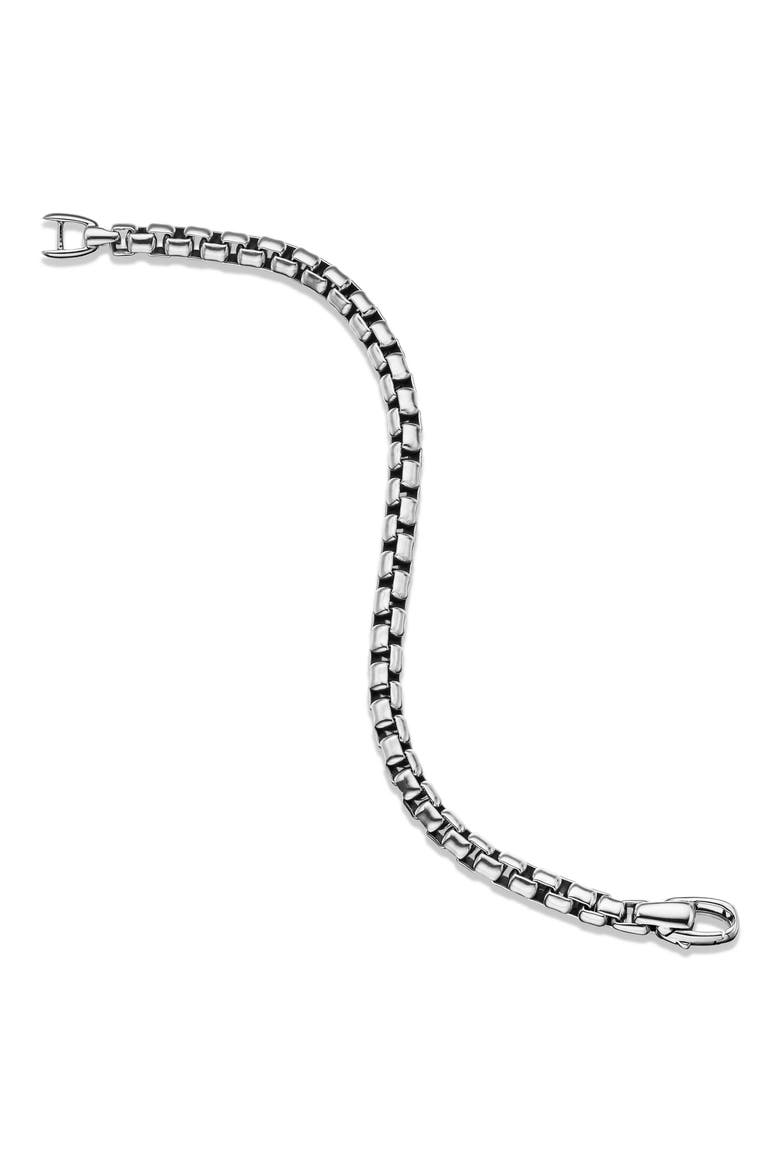 Men's Large Box Chain Link Bracelet, 5mm, Alternate, color, SILVER