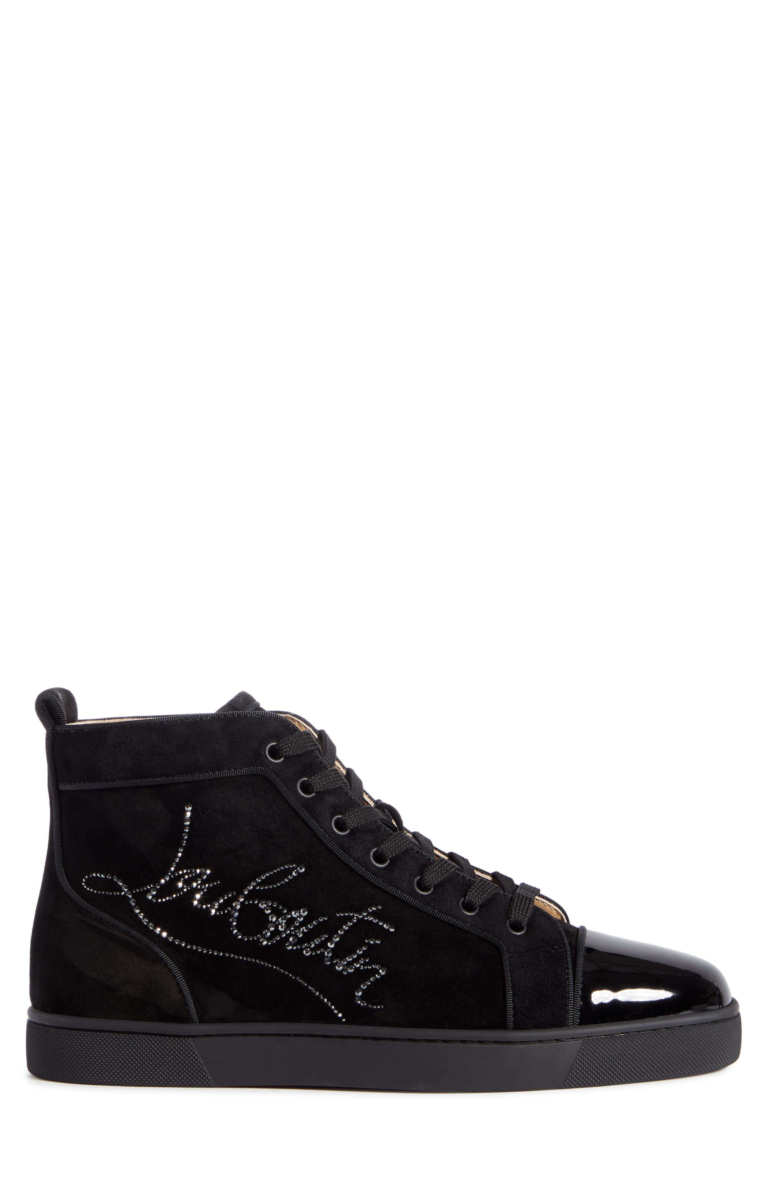 Christian Louboutin Louis Strass Sneaker, Alternate, color, 