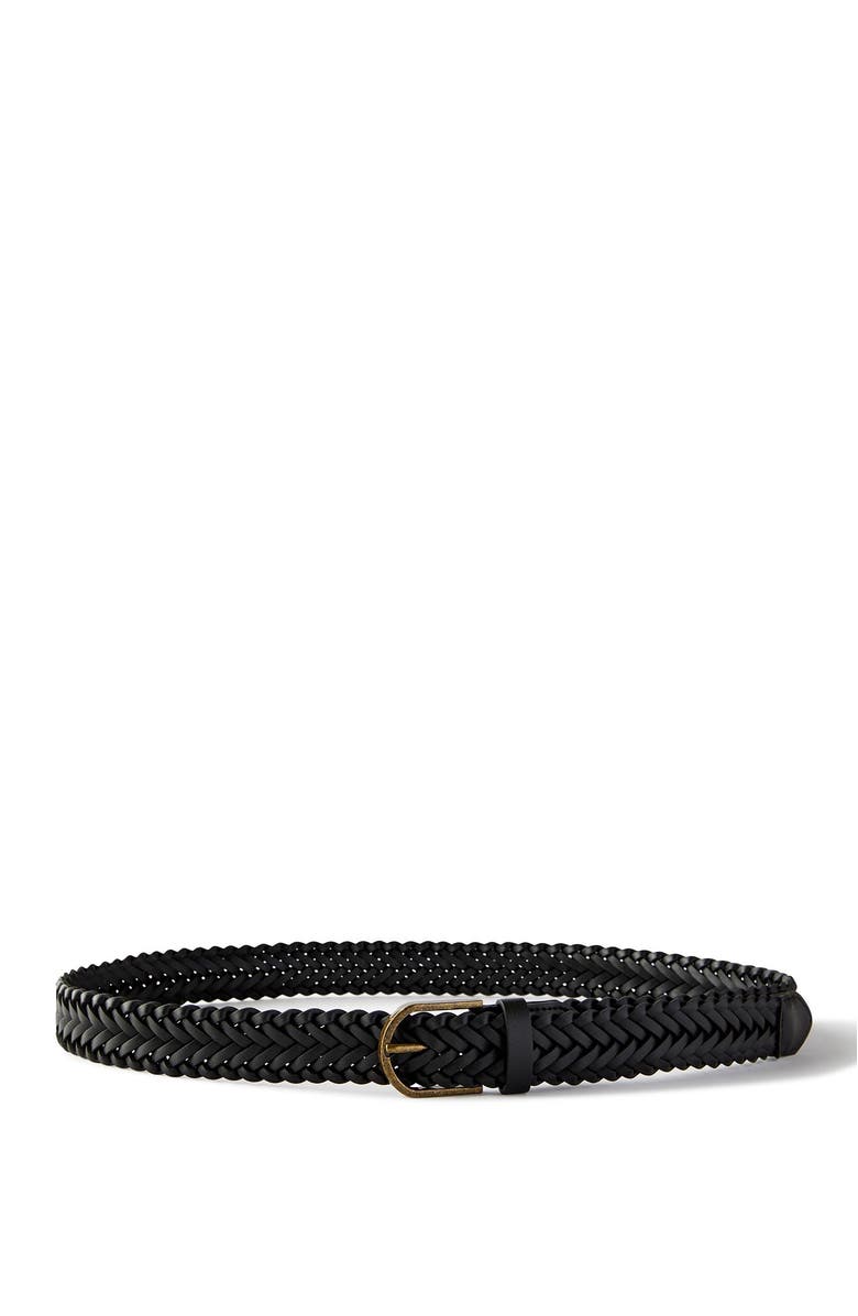 Cotton On Men's Signature Braided Belt, Main, color, Black Burnished Gold