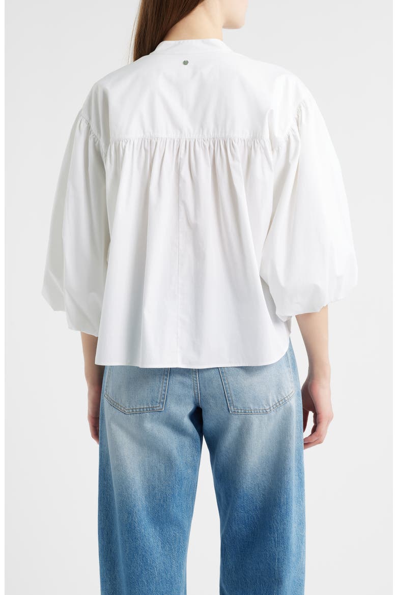 Bales Tie Front Cotton T-Shirt, Alternate, color, WHT