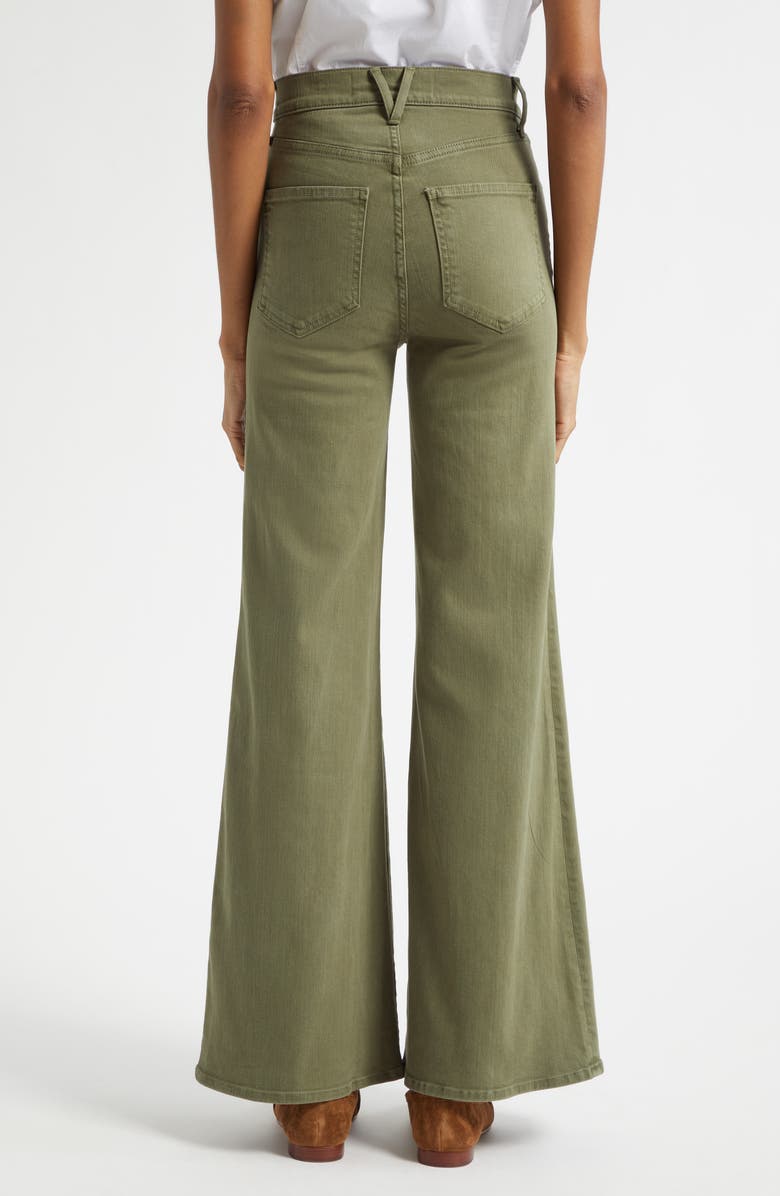 Veronica Beard Joplin Wide Flare Jeans, Alternate, color, Army