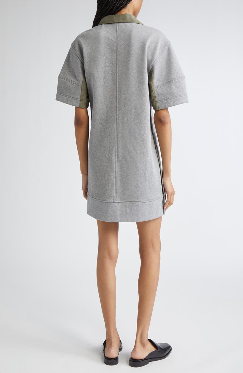 3.1 Phillip Lim Mixed Media Polo Minidress, Alternate, color, Grey Melange-Army