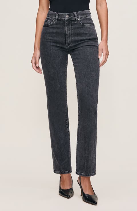Halle Straight High Waist Instasculpt™ Jeans (Nightshade)