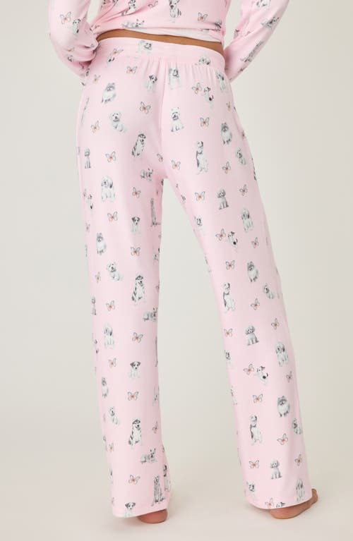 Shop Pj Salvage Butterfly Pajama Pants In Pink Tint