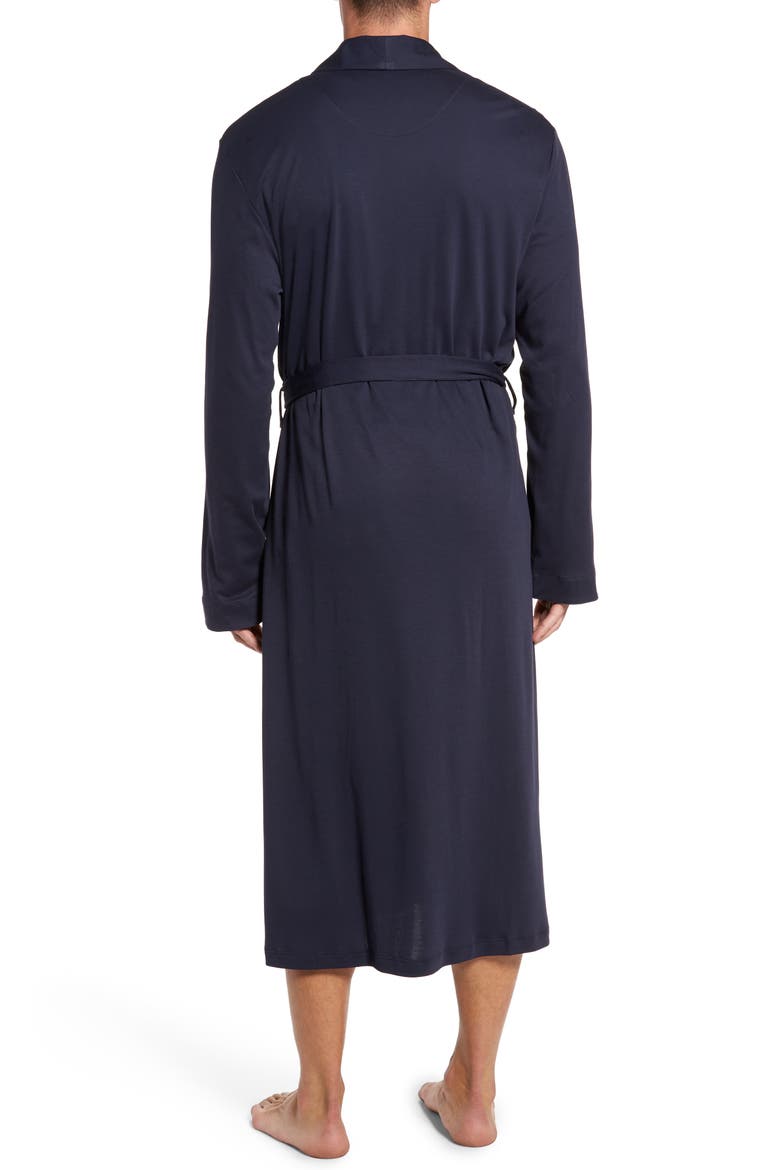Night and Day Cotton Shawl Collar Robe, Alternate, color, BLACK IRIS
