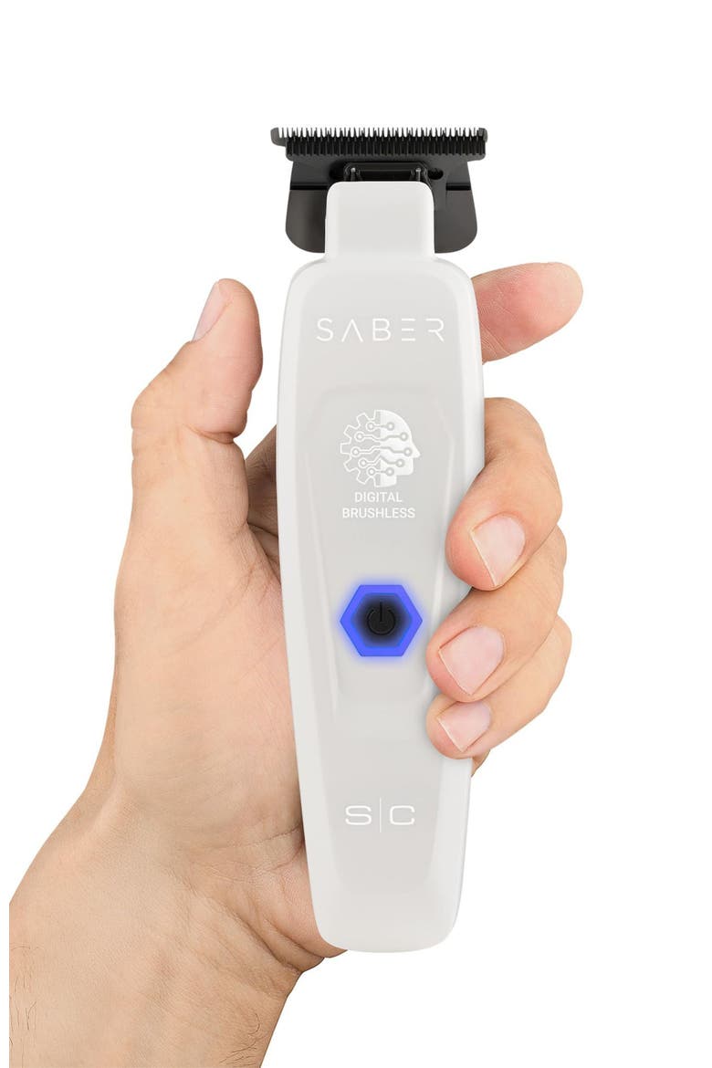Saber Professional Cordless Hair Trimmer, Alternate, color, White