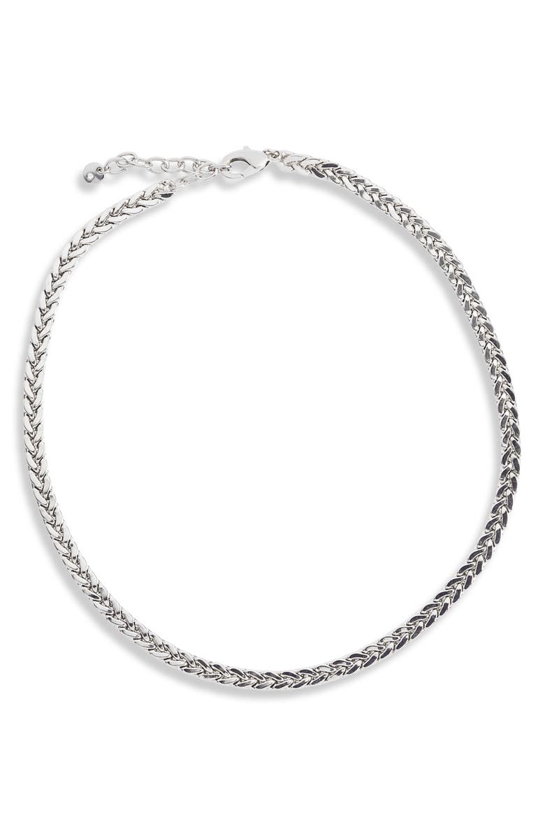 Nordstrom Flat Braided Chain Necklace, Main, color,