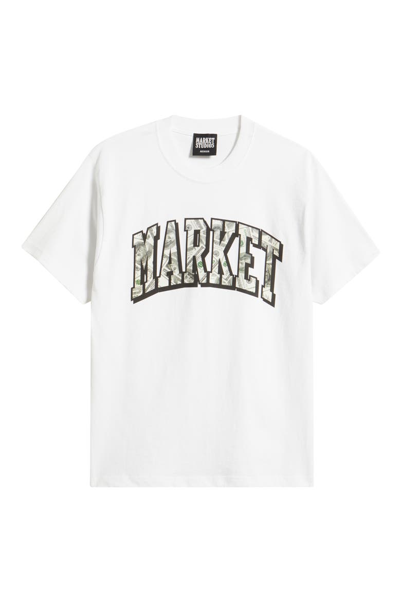 Money Arc Graphic T-Shirt, Alternate, color, WHITE
