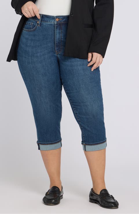 Marilyn Cuffed Capri Jeans (Plus)