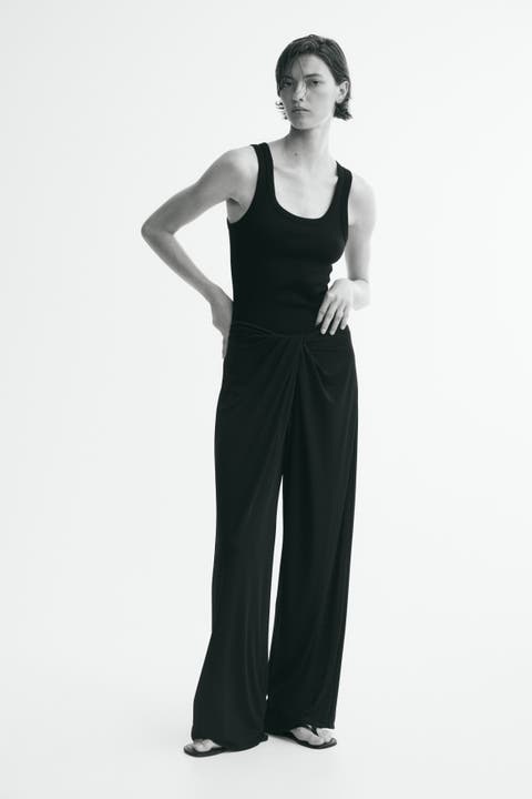 Twist-detail Jersey Pants