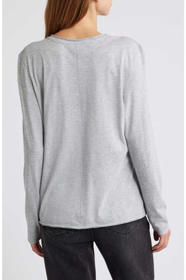 Long Sleeve Cotton T-Shirt, Alternate, color, HEATHER GREY