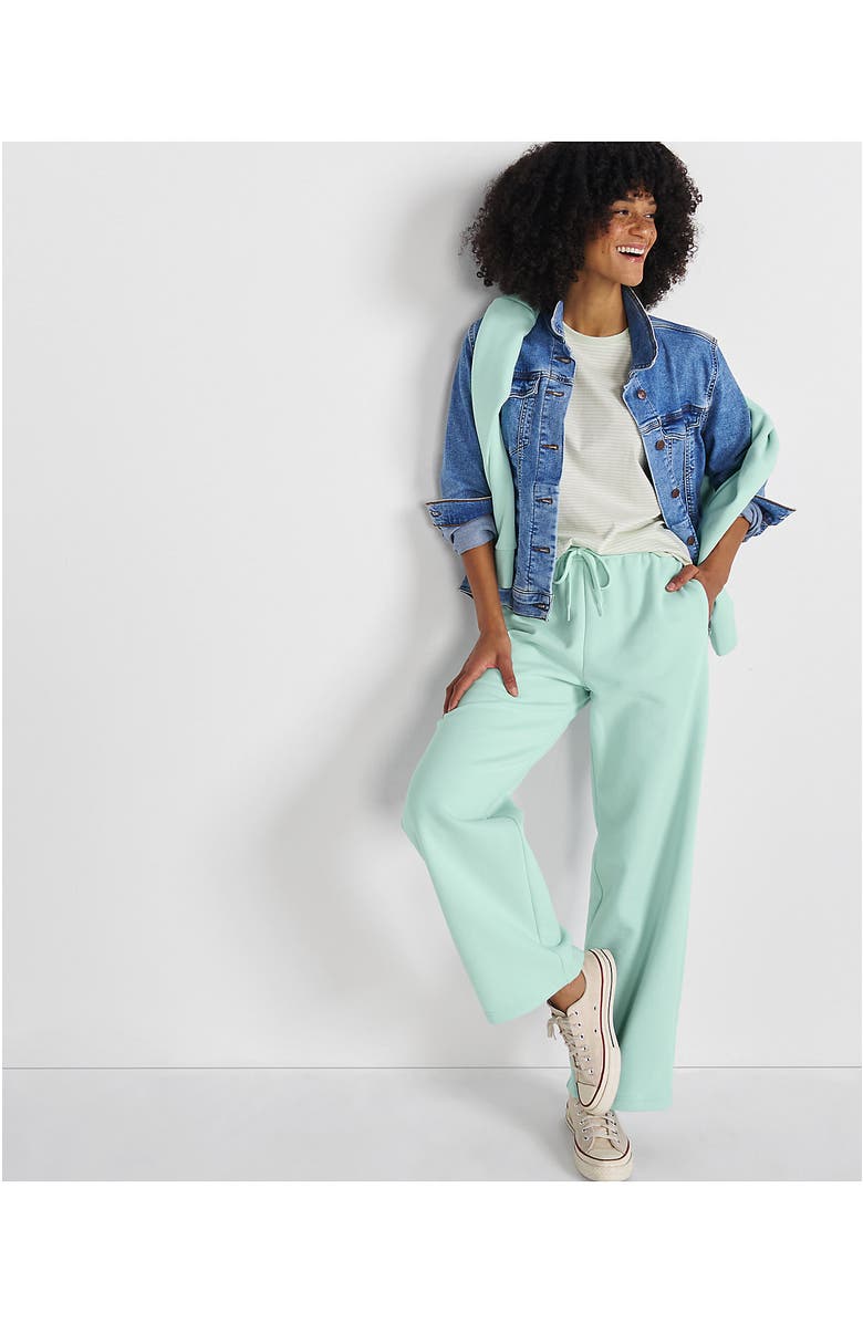 Lands' End Serious Sweats High Rise Relaxed Straight Leg Pants, Alternate, color, 