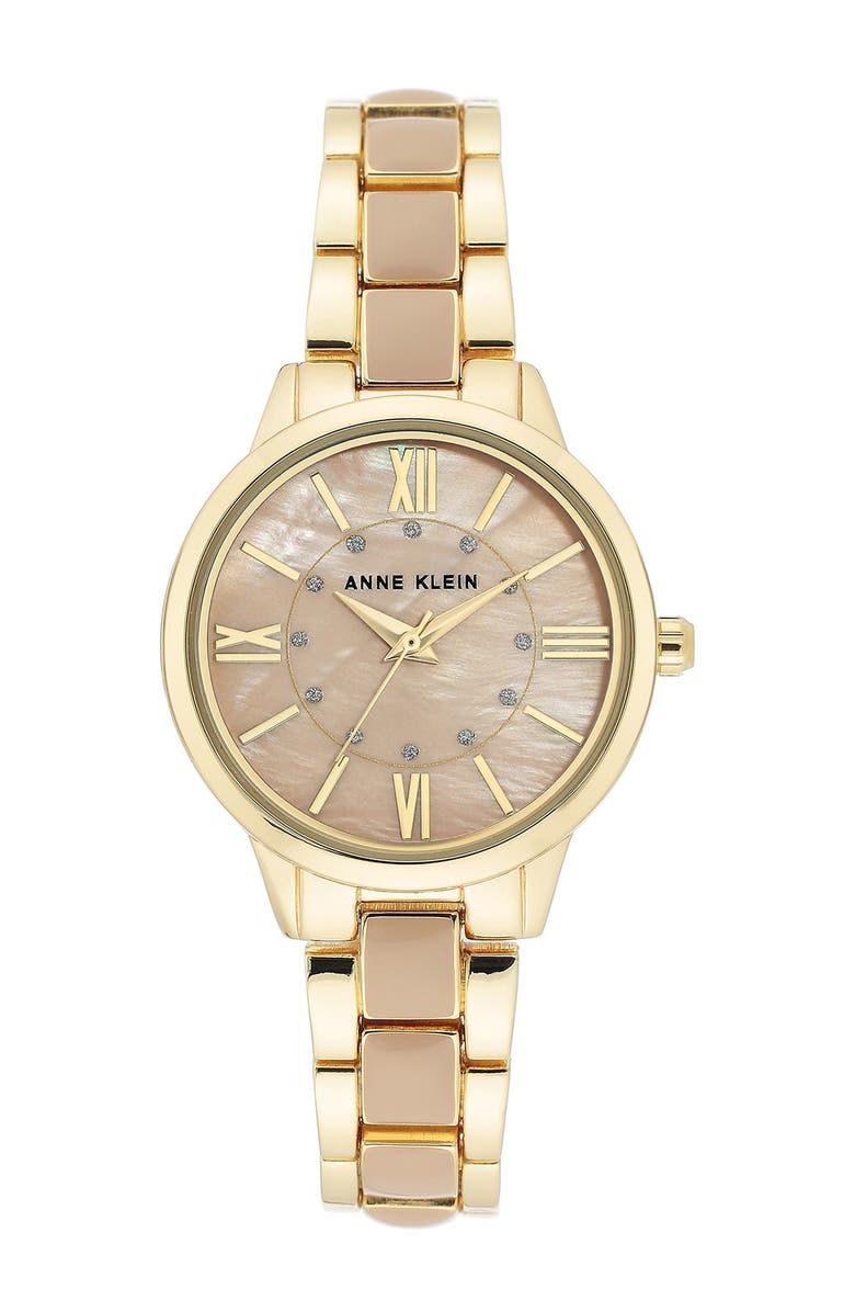 Anne Klein Women's Blush & Goldtone Trend Bracelet Watch, 32mm, Main, color, 