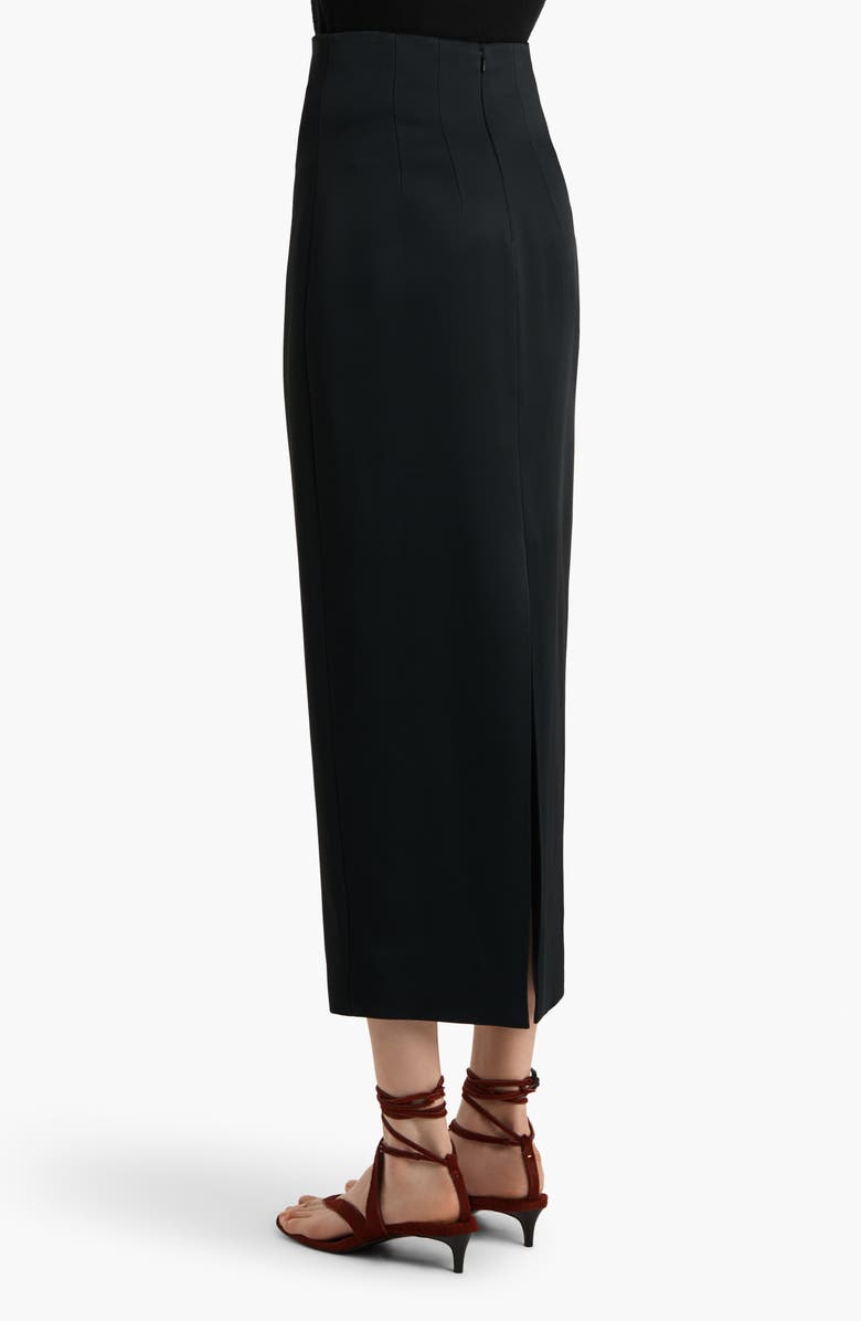 Khaite Loxley Ponte Knit Pencil Skirt, Alternate, color, Black