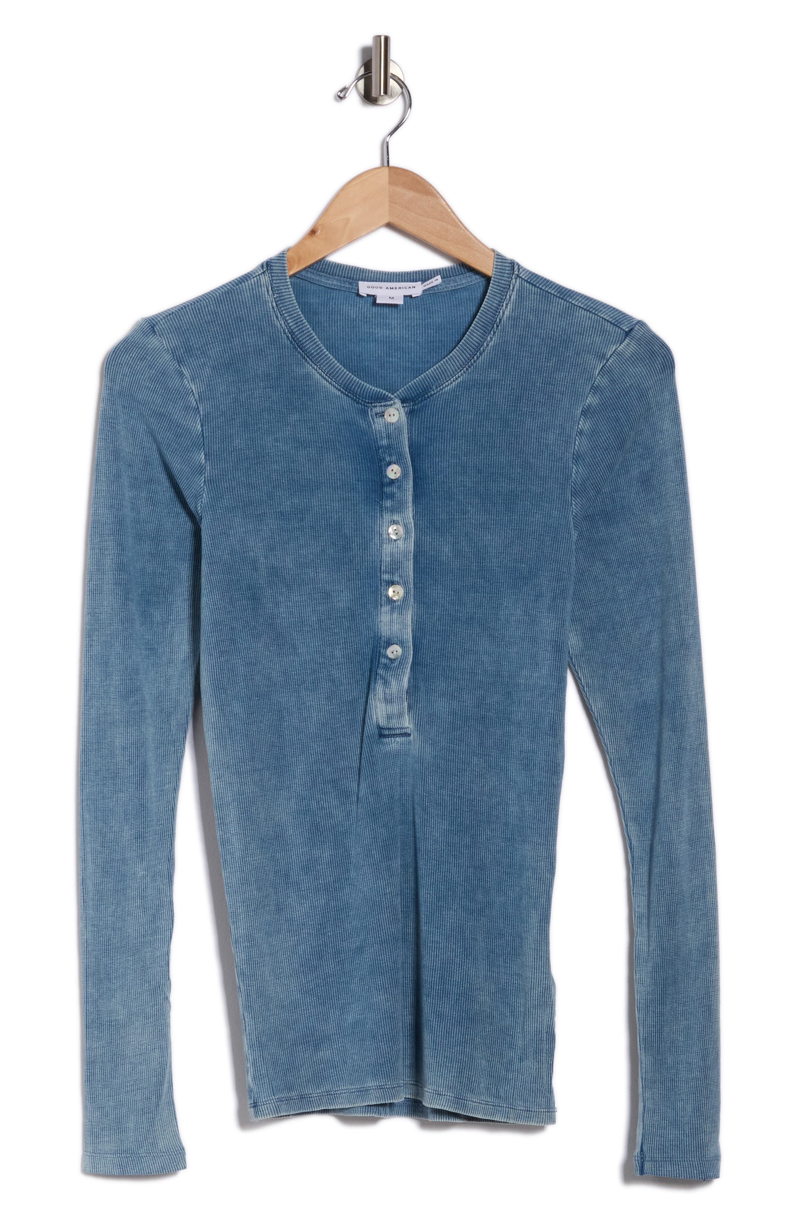 Good American Jeanius Fitted Henley Top