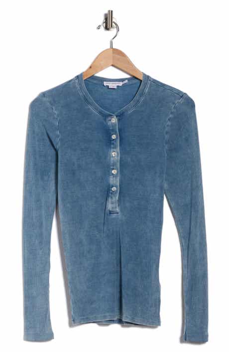 Good American Jeanius Fitted Henley Top