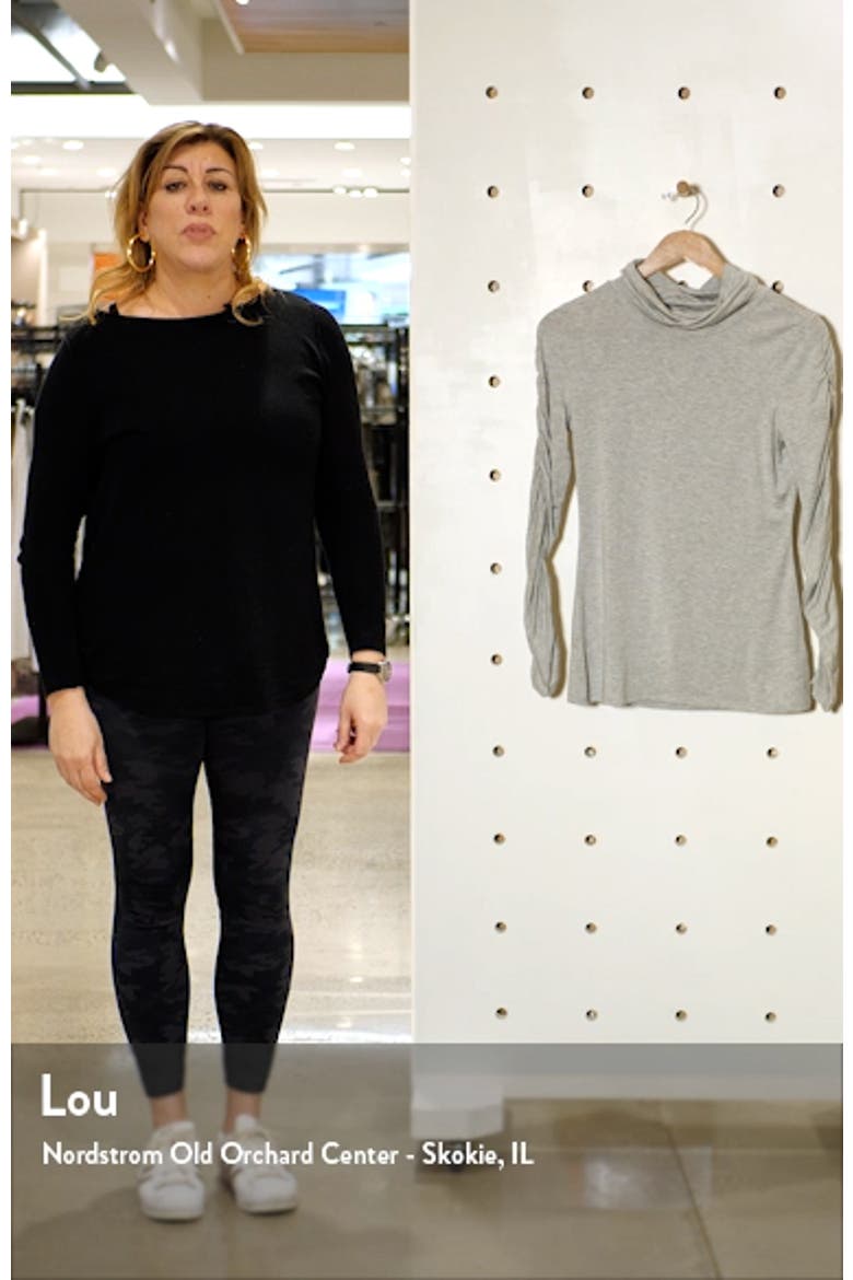 Draped Turtleneck Top video