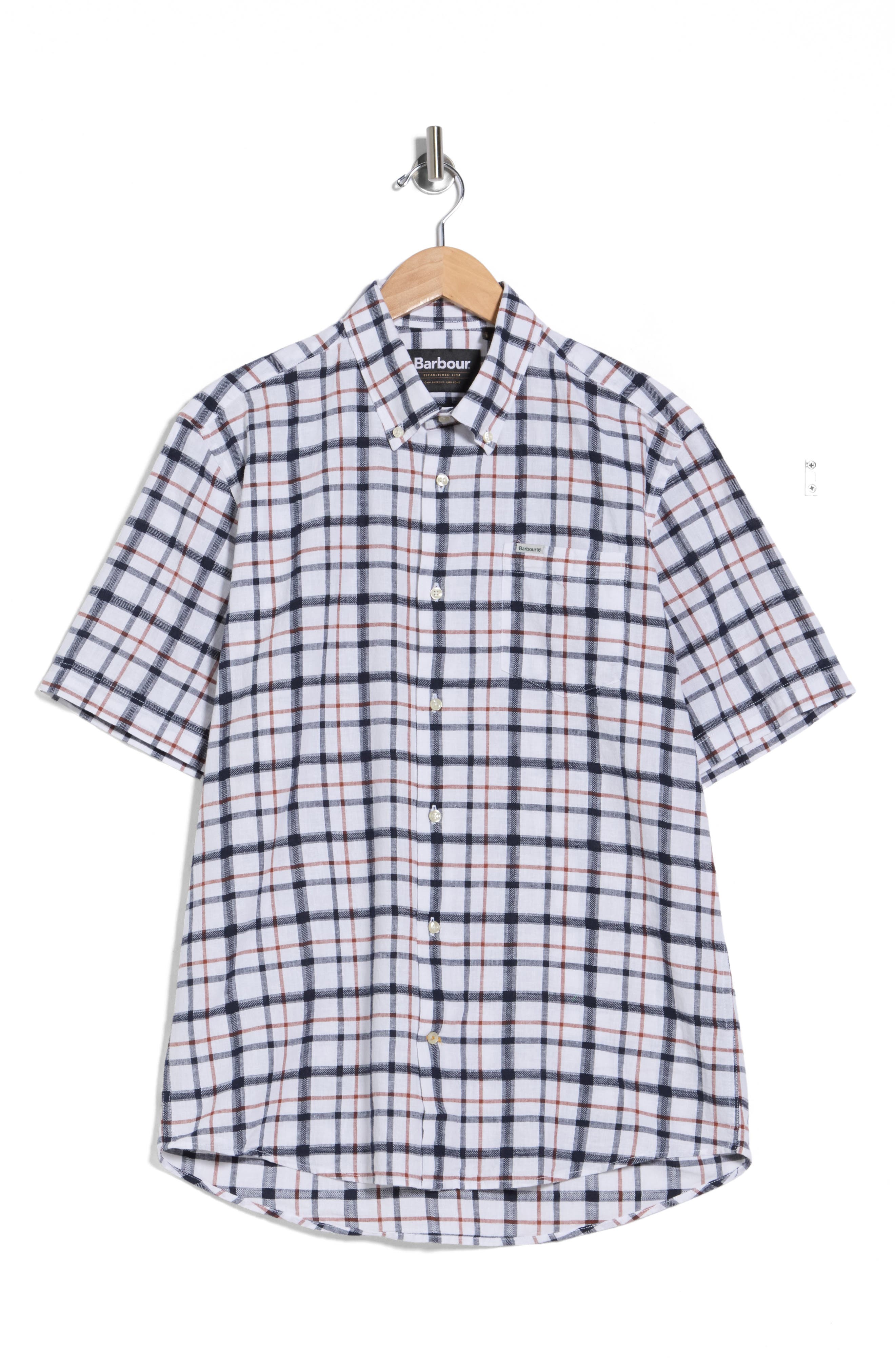 Glover Short Sleeve Linen & Cotton Blend Button-Up Shirt - image 3